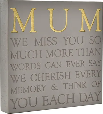 Produktbild von Gedenkplakette für Dich - Mum WD1993 (One Size) (Grey)