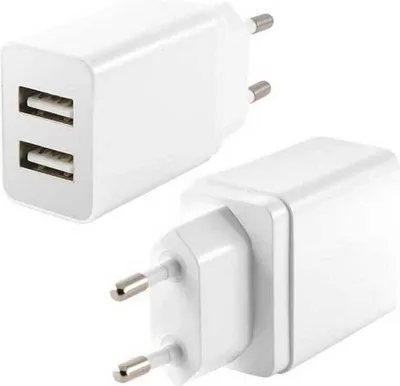 Image de Chargeur mural KSIX 2 USB 2.4A blanc