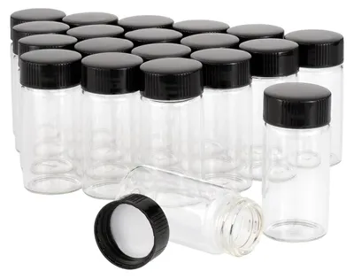 Glasfläschchen 20 ml mit Skala, 35 Stück, Laborproben