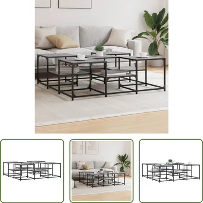 Imagen del producto de Mesa de centro Living Store, color gris Sonoma, 121x121x40 cm, fabricada en material de madera