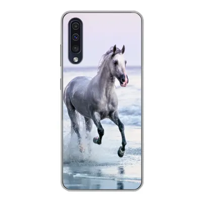 Produktbild von MuchoWow® Handyhülle Schutzhülle Hülle für Samsung Galaxy A30s Pferde - Luft - Meer Silikon Softcase Handy Hülle - Karteninhaber