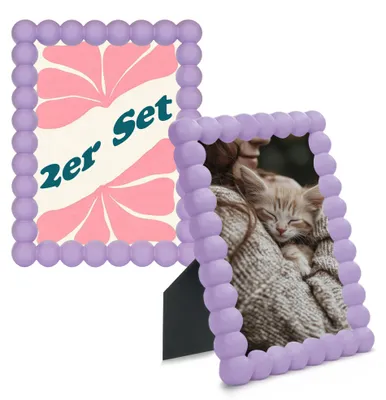 Image de Cadre photo 13 x 18 cm Bubble-Design Cadre déco en violet pastel