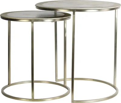 Produktbild von Light & Living - Beistelltisch TALCA - Ø50x52cm - Gold - 2er-Set