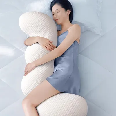 Produktbild von Kissen, Seitenschläferkissen,Abnehmbar und waschbar, Keine Verformung,Erwachsenenversion, geeignet für Schwangere, 86*32*25cm, weiß