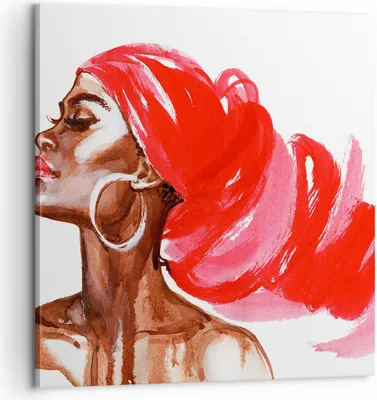 Produktbild von Bild auf Leinwand - Leinwandbild - frau modern - 60x60cm - Wand Bild - Wanddeko - Wandbilder - Leinwanddruck - Bilder - Kunstdruck - Wanddekoration - Leinwand bilder - Wandkunst - AC60x60-3497