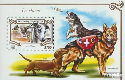 Produktbild von Briefmarken Niger 2015 Mi Block 452 (kompl. Ausg.) postfrisch Hunde