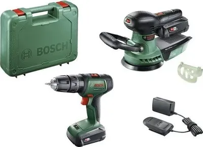 Image de Perceuse à percussion + Ponceuse AdvOrbit Bosh (2x2.0Ah) et chargeur en coffret - BOSCH 06039D410A
