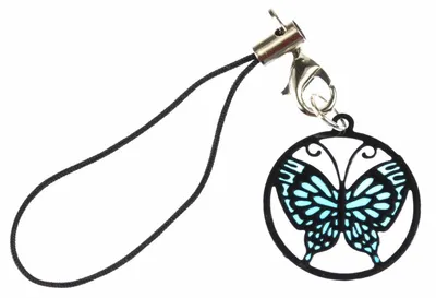 Produktbild von Schmetterling Handyanhänger Anhänger Suncatcher blau schwz Miniblings
