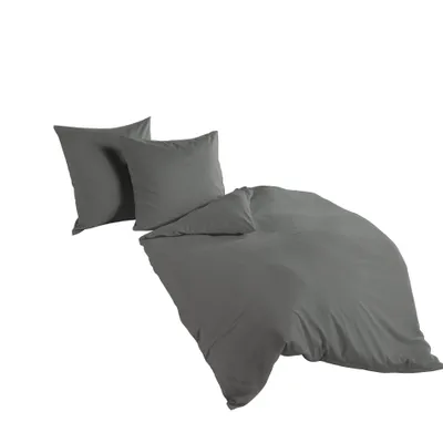 Produktbild von BIERBAUM Bettwäsche Biber BL 135x200 cm grau Bettbezug Bettzeug