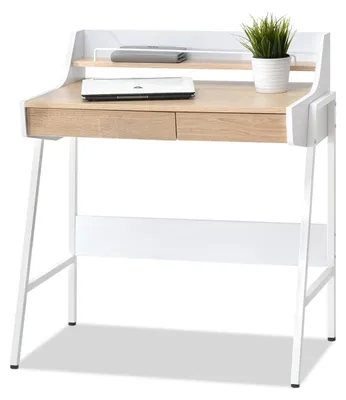 Obrázek produktu pro Minimalistický psací stůl RENO - bílý / dub sonoma