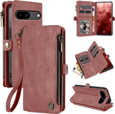 Produktbild von Handy Hülle für Google Pixel 8 Pro Geldbeutel Geldbörse RFID Schutz Klapphülle Cover Schutzhülle Wallet Farbe: Rosa