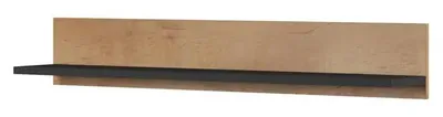 Zdjęcie produktu dla Cama zestaw półek 125cm (2 szt.) SOHO dąb lefkas/czarny, Półka pływająca, Do montażu na ścianie, Płyta wiórowa, Czarny, Dąb, Uniwersalne, 10 kg