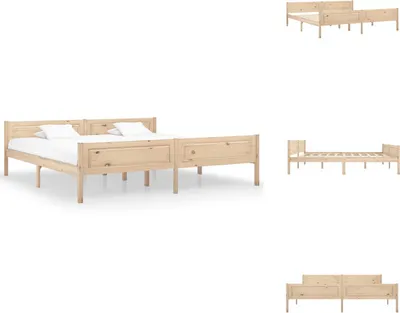 Produktbild von vidaXL Massivholzbett Kiefer 200x200 cm -  Betten & Bettgestelle