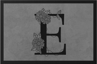 Produktbild von Buchstaben- E  mit Buchstabe Alphabet Monogramm Blumenmotiv Geschenkidee Anfangsbuchstabe