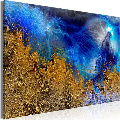 Produktbild von Vlies Leinwandbild - Gold of the Ocean (1 Part) Wide 30x20 cm Abstrakt a-A-10004-b-a