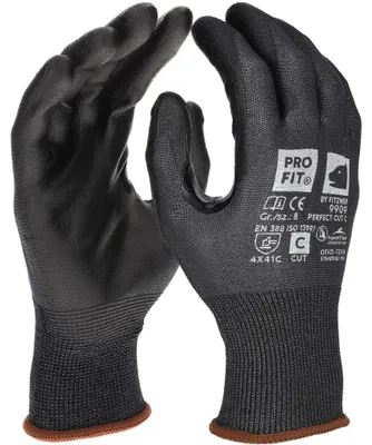 PU Schnittschutzhandschuh,"Perfect Cut C", schwarz 8 (Packung à 12 Paar)