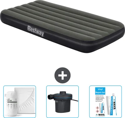 Immagine prodotto di Materasso gonfiabile Bestway - 1 persona - 99 x 188 x 28 cm - Blu - Accessori inclusi