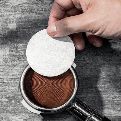 Produktbild von Espresso Papierfilter 58.5mm for Siebträger 58mm, 500 Stück Ungebleichter Rund Kaffee Filterpapier Puck Sieb Siebträger kaffee filter Papier weiß