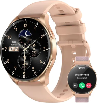 Produktbild von IOWODO Smartwatch Damen & Herren 2025 – 1,43" AMOLED Always-On Display, Bluetooth Calls, 100+ Sportmodi, SpO₂, IP68, 7 Tage Akku