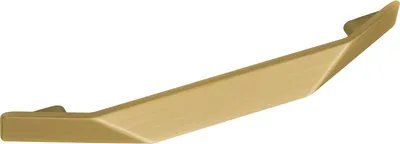 Obrázek produktu pro Úchytka Citterio Finn LA 160 mm - Designová nábytková úchytka šířky 215 mm - Úchytka pro nábytek, tlakově litý zinek, zlatý matný saténový povrch