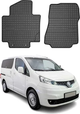 Produktbild von OMAC Gummi Fußmatten für Nissan NV200 2009-2021 Automatten Gummi Schwarz 2tlg