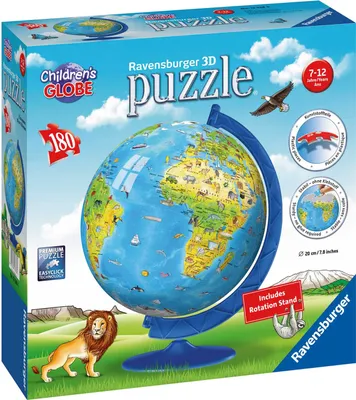 Obrázok produktu pre RAVENSBURGER 3D Puzzleball Baby Globe so zvieratkami (anglicky) 180 dielikov