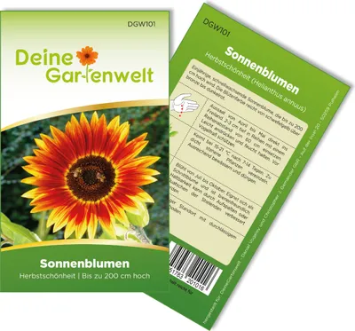 Produktbild von Sonnenblumen Herbstschönheit Samen - Helianthus annuus - Sonnenblumensamen - Blumensamen - Saatgut für 30 Pflanzen