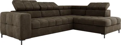 Produktbild von Ecksofa PABLO 279x201 cm Mit Bettkasten, Schlaffunktion, Verstellbaren Kopfstützen Und Metallfüßen, Bezogen Mit Pflegeleichtem VOGUE-Stoff, Wellenfederung, T30-Schaum Rechts Layout, PINK