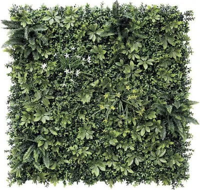 Image de Panneau décoratif Hellene feuillage synthétique - Vert - 1x1m