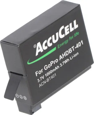 Produktbild von Akku passend für GoPro Hero 4 Akku AHDBT-401, BT-401 mit 1000mAh (kein original GoPro Artikel)