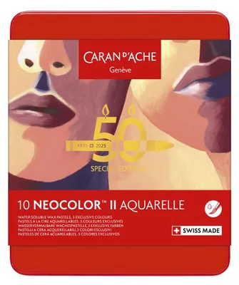 Produktbild von CARAN D'ACHE Aquarell-Wachsmalstift NEOCOLOR II "Portrait" 10 Stifte