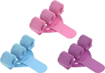 Produktbild von Stiftclip Set für Pflegekräfte, 3-fach Stifthalter, Hemdclip, Blau Rosa Lila