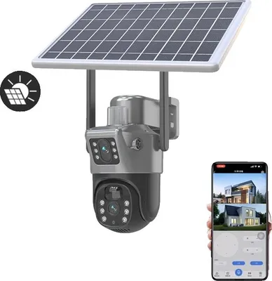 Immagine prodotto di Telecamera solare, doppio obiettivo da 4MP, visione notturna avanzata, solo telecamera EU 4G