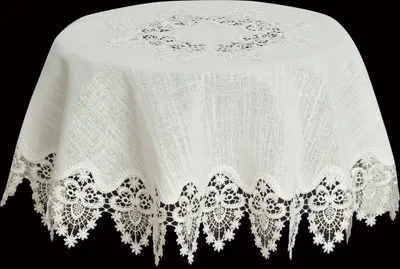 Produktbild von Spitzendecke / Barrock / Weiß / Mitteldecke / Tischwäsche / 85x85cm Rund / N21172