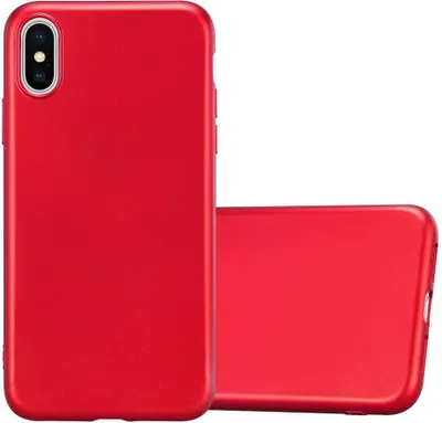 Produktbild von Cadorabo Schutzhülle für Apple iPhone XS MAX Hülle in Rot Handyhülle TPU Silikon Etui Cover Case