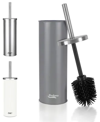 Produktbild von Silikonreiniger für Toiletten, matt schwarz, antracit, rostfreier Stahl, rostfreier und austauschbar, schwarz, ohne Bohrer, mit Toilettenreinigerhalter, Toilettenreiniger mit Halter