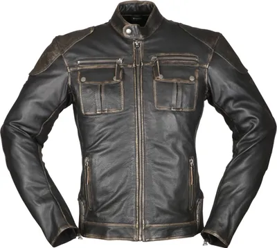 Produktbild von Modeka Carlson Motorrad Lederjacke, braun, 4XL