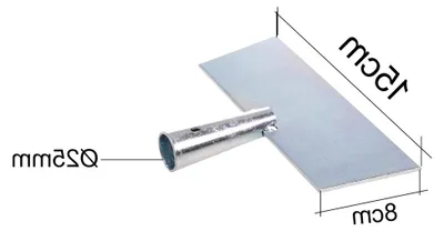 Produktbild von Eisstößer mit 150 mm Klinge und 95 cm Stiel – Metall Eisschaber für den Boden – Verzinkte Stoßscharre und Eiskratzer für Gehwege