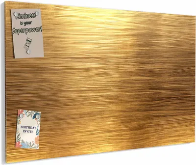 Produktbild von Magnettafel 90x60cm magnetisch & beschreibbar Metall-Board - Golden Textured Surface