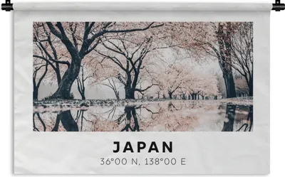 Produktbild von MuchoWow® Wandteppich Wandbehang Sakura - Japan - Frühling 120x80 cm Tapisserie Dekoration Wandtuch - Wanddekorationen - Wandtücher