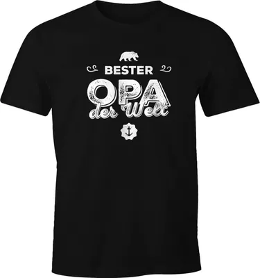 Produktbild von Herren T-Shirt Bester Opa der Welt Geschenk Großvater Moonworks® Opa schwarz XL