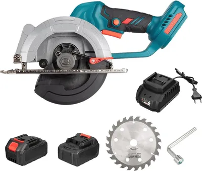 Zdjęcie produktu dla Piła ręczna akumulatorowa - 150 mm, piła tarczowa - 18V, silnik bezszczotkowy - 800W - 6800 obr./min - głębokość cięcia 51 mm - 2 akumulatory