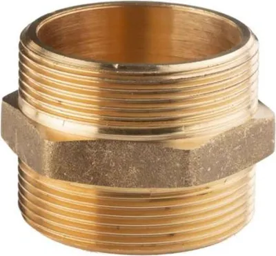 Produktbild von Messing Gewinde-Fitting Doppelnippel 2'AG - 2''AG (DN 50) - schwere Ausführung