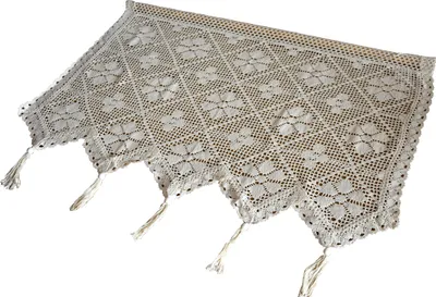 Obrázok produktu pre Háčkovaná záclona z béžovej čipky 60/100
