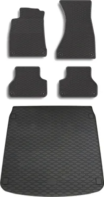 Produktbild von Gummi Fußmatten + Kofferraumwanne Set für Audi A4 B9 / 8W Avant, Bj. 2015-