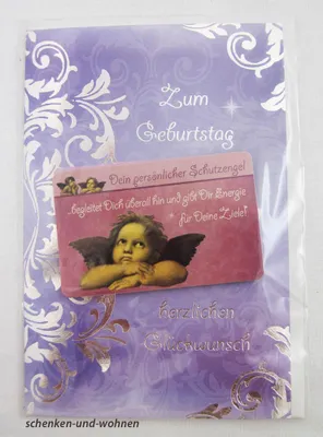 Produktbild von Geburtstagskarte Glückwunschkarte mit Schutzengelmotiv 51-4451