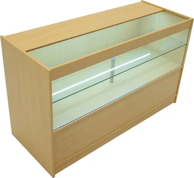 Immagine prodotto di C1500 - Banco espositore a LED, legno di acero