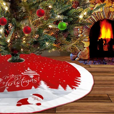 Productafbeelding van Kerstboomrok kerstboomkleed - 90 cm - Rood
