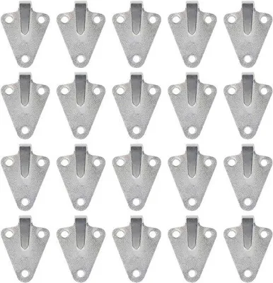 Immagine prodotto di 20 ganci a 3 fori per teloni, zincati, resistenti, accessori per rimorchi