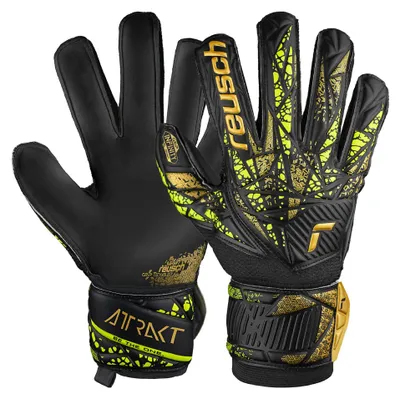 Produktbild von Reusch Torwarthandschuh Attrakt Infinity Finger Support mit Expanse Cut 7739 black/gold/yellow/black 11